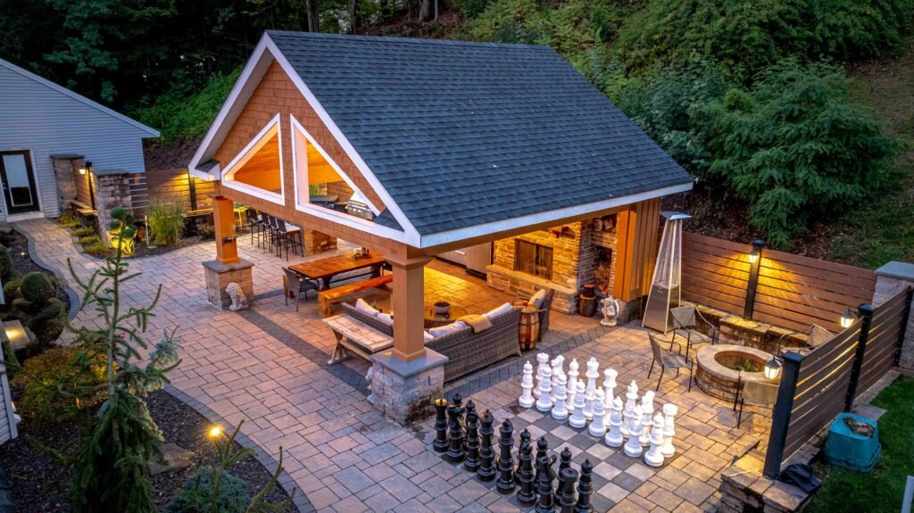 default Connecticut visual media services Patio with Chess Set