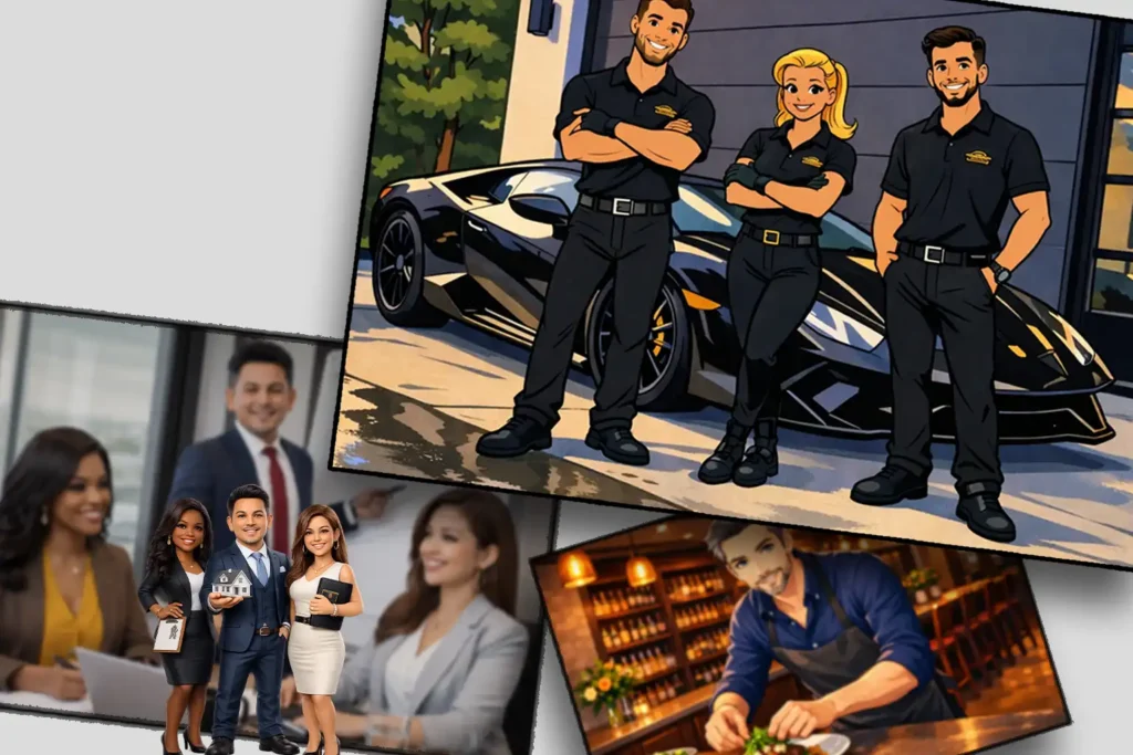 Montage of AI Creatives Creatives & Social